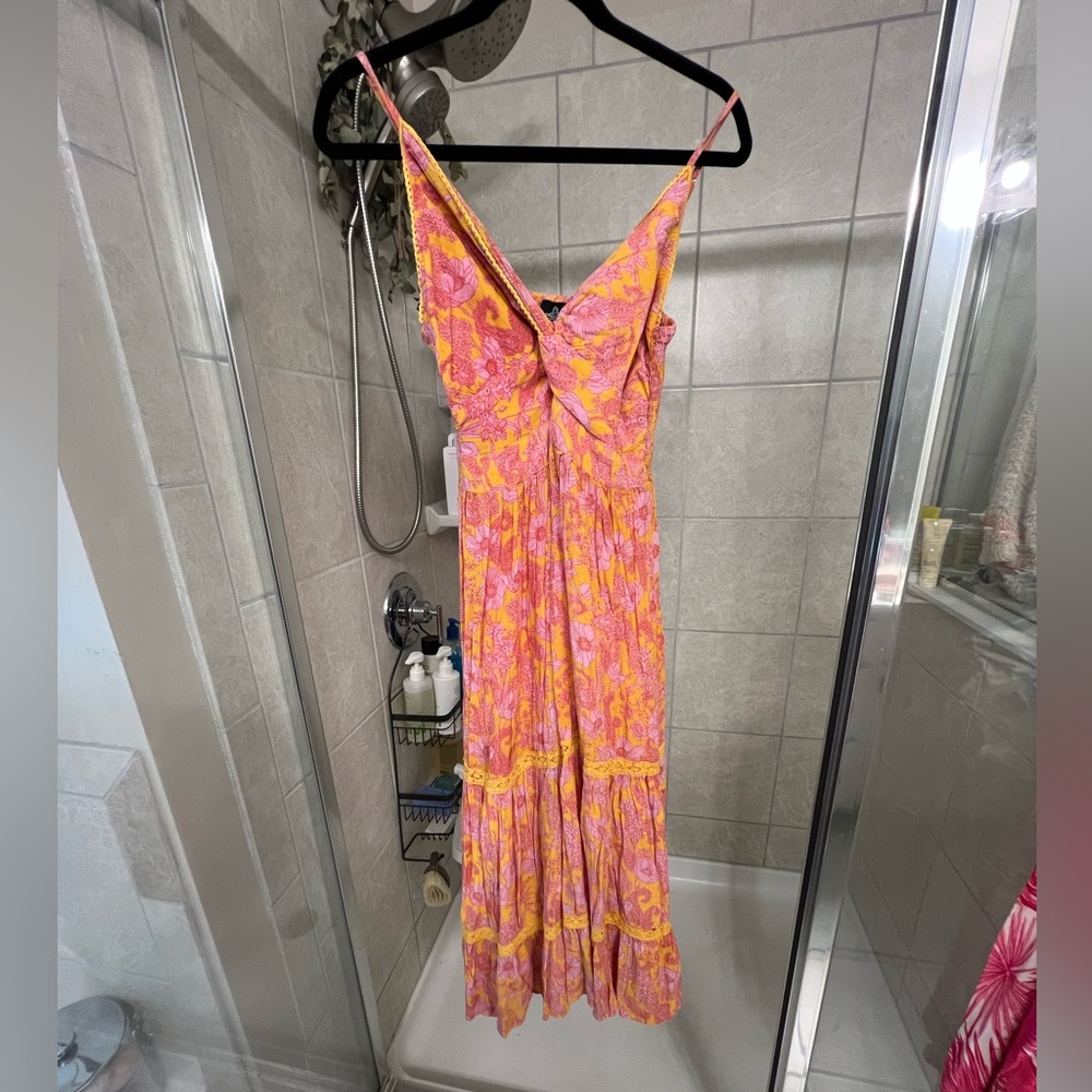 Pink and orange sun dress